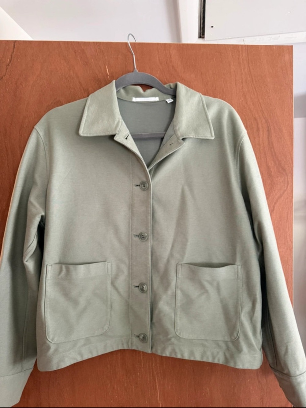 Uniqlo Olive Green Utility Jacket with Patch Pockets